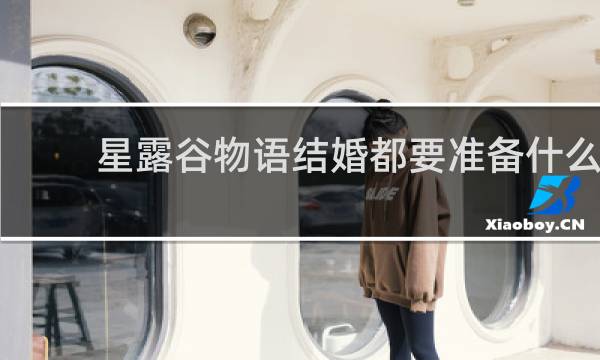 星露谷物语结婚都要准备什么