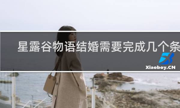 星露谷物语结婚需要完成几个条件