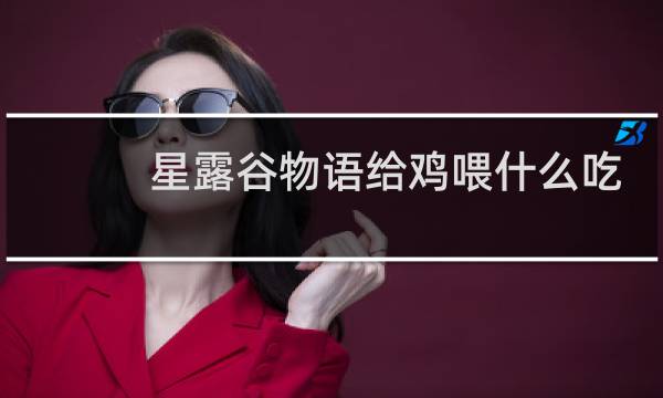 星露谷物语给鸡喂什么吃