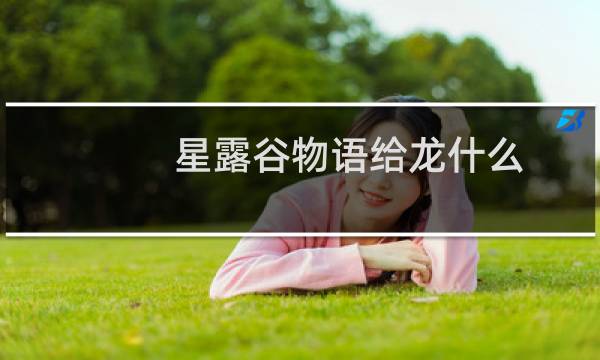 星露谷物语给龙什么