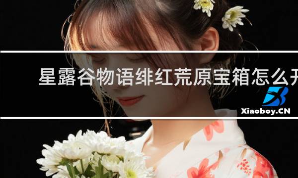 星露谷物语绯红荒原宝箱怎么开