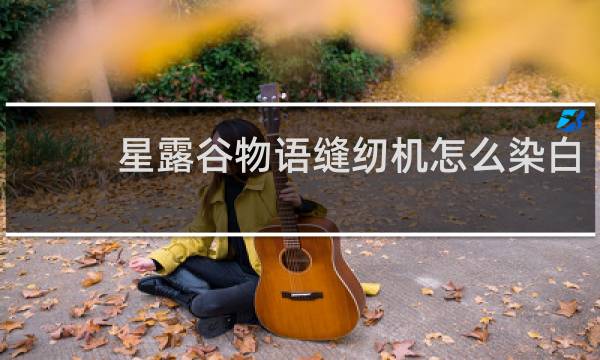 星露谷物语缝纫机怎么染白