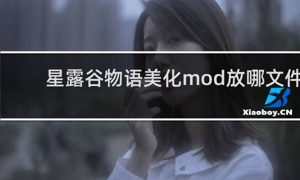 星露谷物语美化mod放哪文件