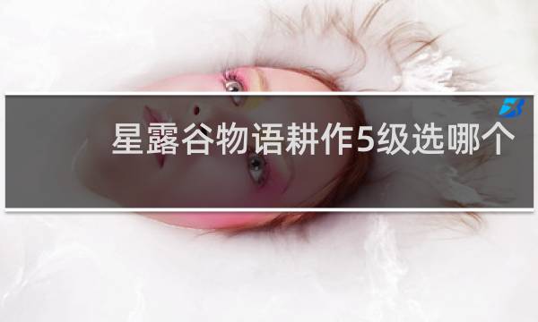 星露谷物语耕作5级选哪个