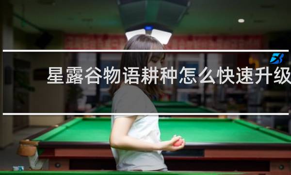 星露谷物语耕种怎么快速升级