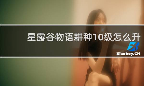 星露谷物语耕种10级怎么升