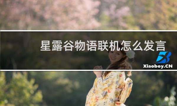 星露谷物语联机怎么发言