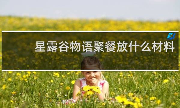 星露谷物语聚餐放什么材料