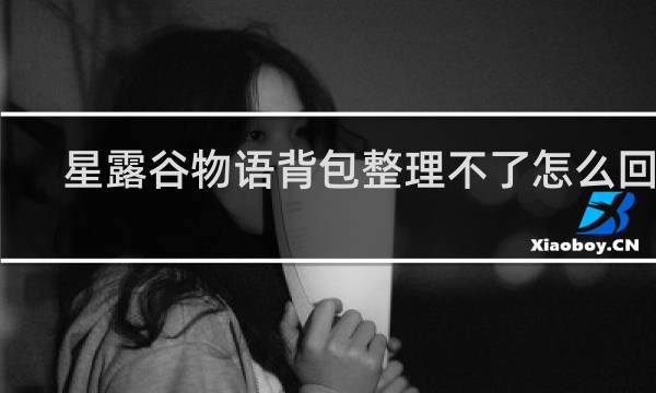 星露谷物语背包整理不了怎么回事