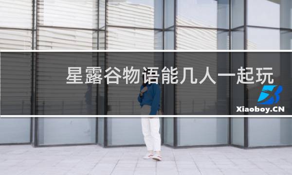 星露谷物语能几人一起玩