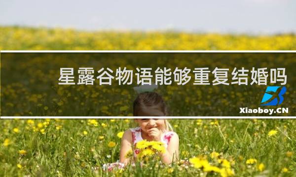 星露谷物语能够重复结婚吗