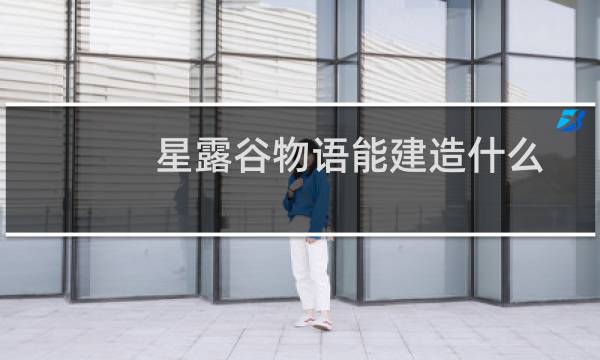 星露谷物语能建造什么