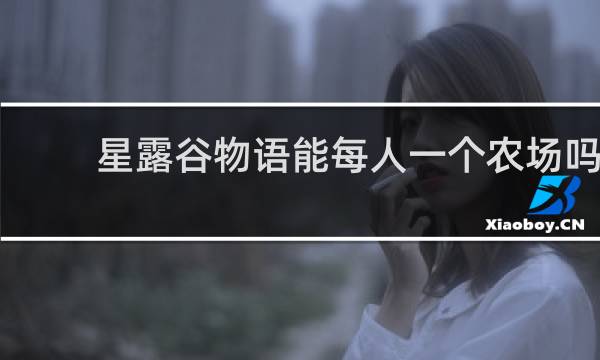 星露谷物语能每人一个农场吗