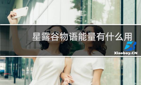 星露谷物语能量有什么用