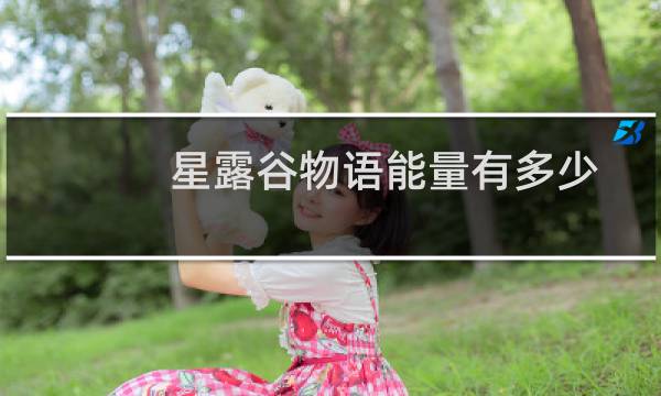 星露谷物语能量有多少