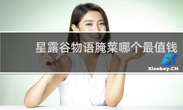 星露谷物语腌菜哪个最值钱
