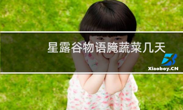 星露谷物语腌蔬菜几天