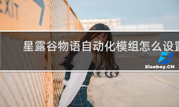 星露谷物语自动化模组怎么设置