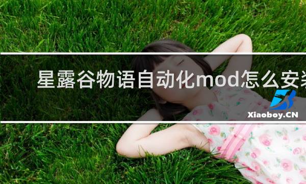 星露谷物语自动化mod怎么安装