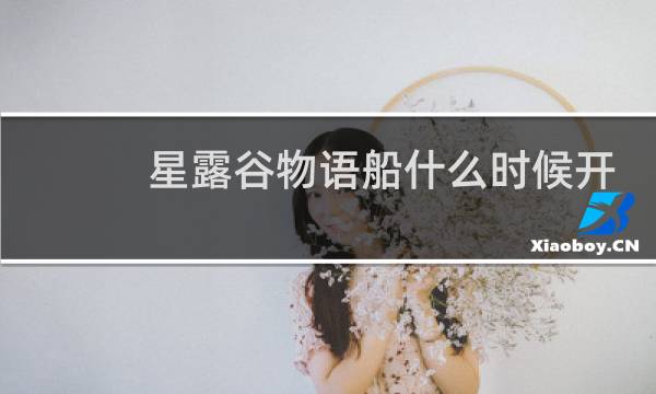 星露谷物语船什么时候开