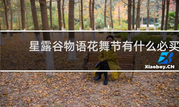 星露谷物语花舞节有什么必买