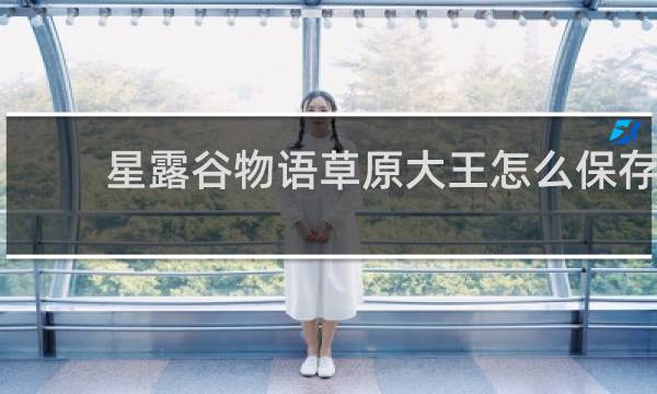 星露谷物语草原大王怎么保存
