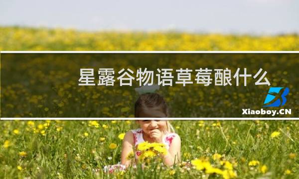 星露谷物语草莓酿什么