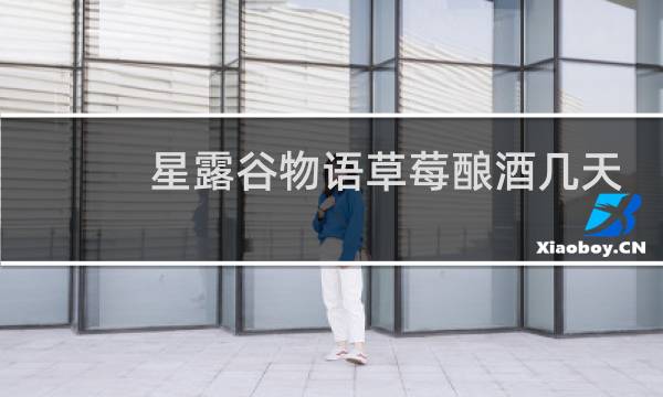 星露谷物语草莓酿酒几天