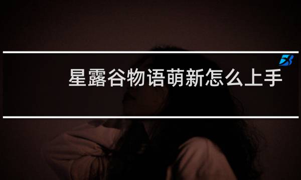 星露谷物语萌新怎么上手