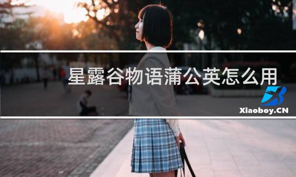 星露谷物语蒲公英怎么用