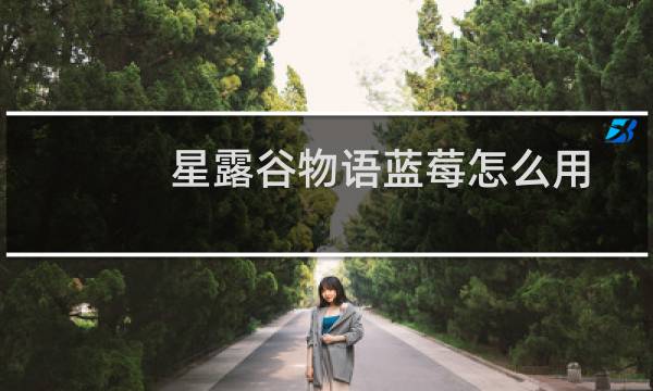 星露谷物语蓝莓怎么用