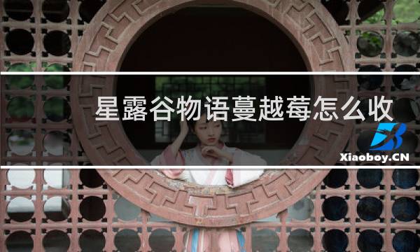 星露谷物语蔓越莓怎么收