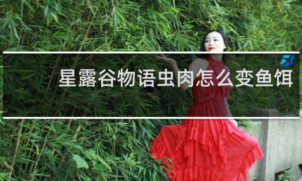 星露谷物语虫肉怎么变鱼饵