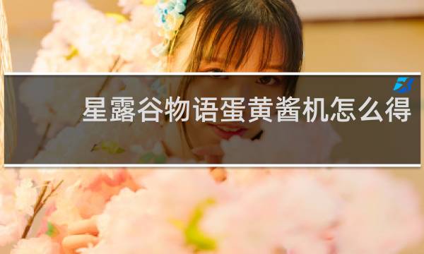 星露谷物语蛋黄酱机怎么得