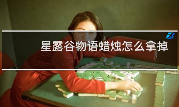 星露谷物语蜡烛怎么拿掉