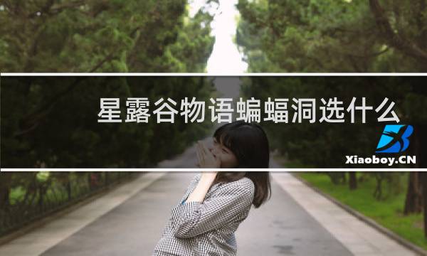 星露谷物语蝙蝠洞选什么