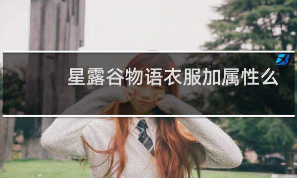 星露谷物语衣服加属性么