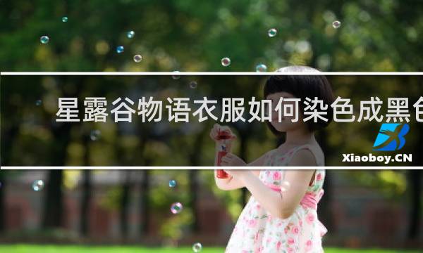 星露谷物语衣服如何染色成黑色