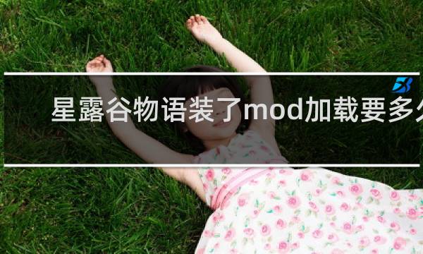 星露谷物语装了mod加载要多久