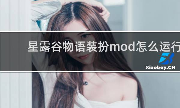 星露谷物语装扮mod怎么运行
