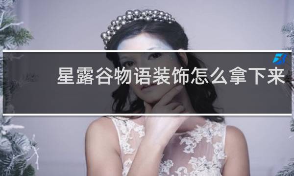 星露谷物语装饰怎么拿下来