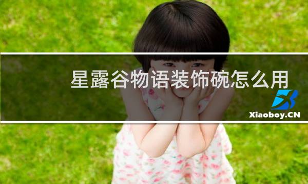 星露谷物语装饰碗怎么用