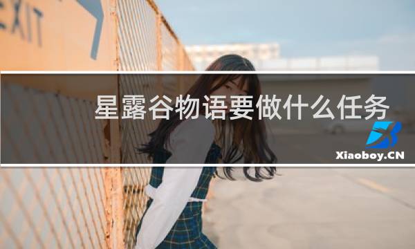 星露谷物语要做什么任务