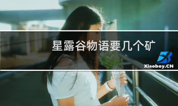 星露谷物语要几个矿