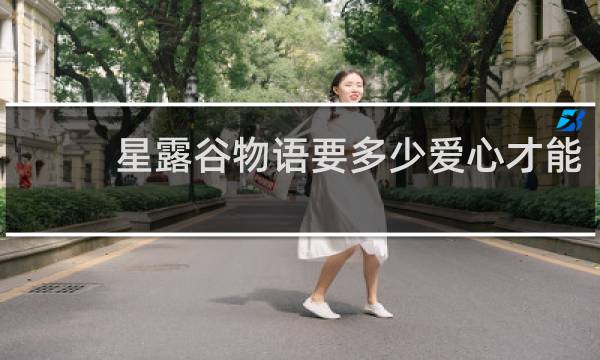 星露谷物语要多少爱心才能
