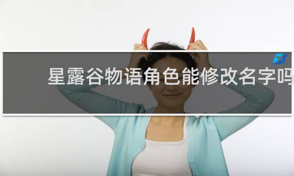 星露谷物语角色能修改名字吗