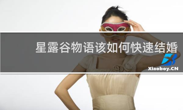星露谷物语该如何快速结婚