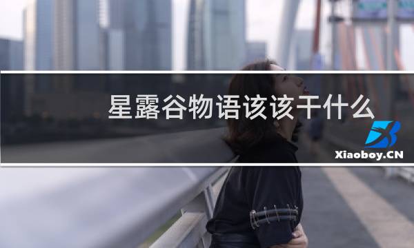 星露谷物语该该干什么