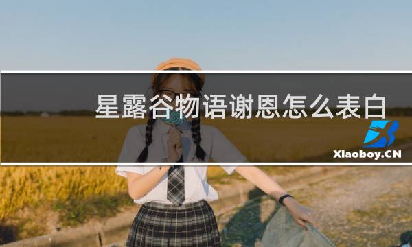 星露谷物语谢恩怎么表白