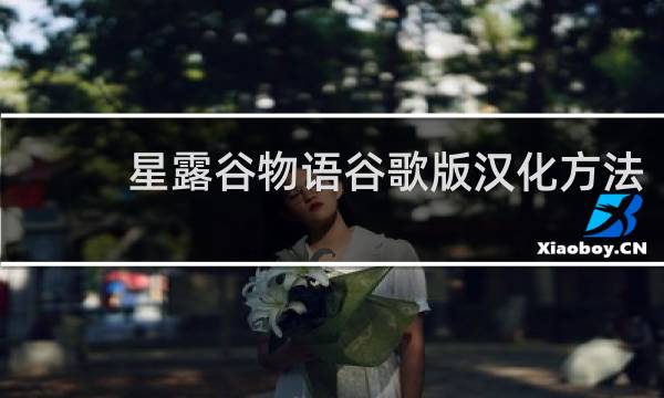 星露谷物语谷歌版汉化方法